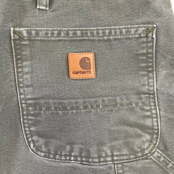Carhartt Mens Size 46 Olive Canvas Carpenter Shorts - Picture 5 of 8